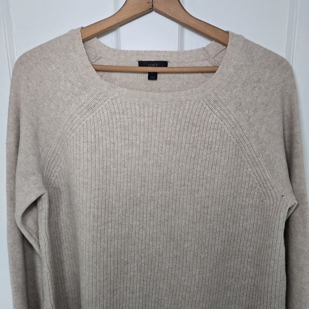 J. Crew Women's Wool Sweater Leather Elbow Patches Size S Dark Academia Poetcore - Picture 8 of 11